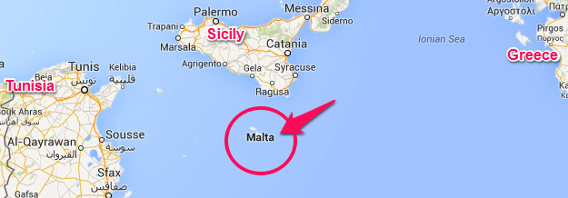 map of malta
