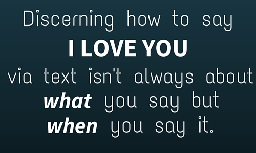 how to say I love you via text